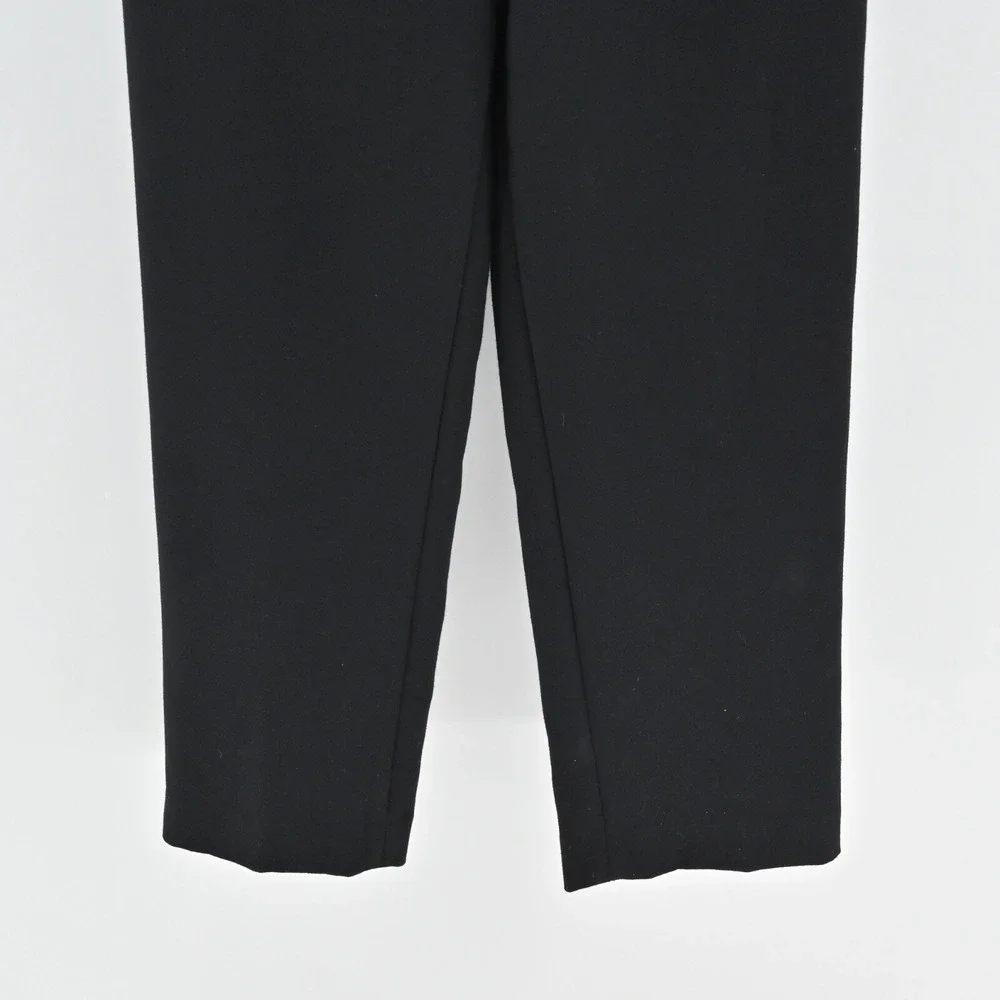 Michael Kors Jumpsuit Womens Sz 8 Black Sleeveless V Neck High Waist Tapered Leg